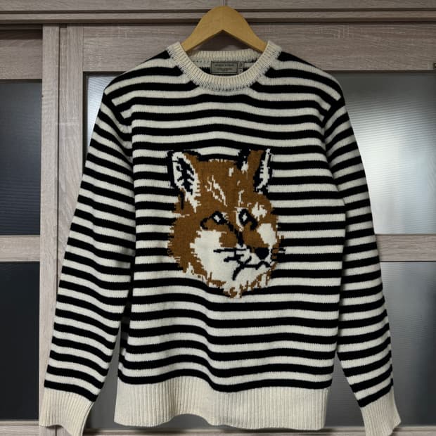 (M) 메종키츠네 스트라이프 니트