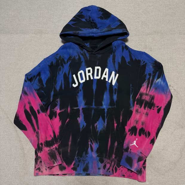 조던 타이다이 스펠아웃 로고 후드티