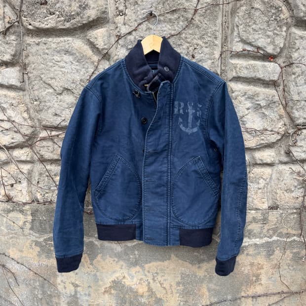 폴로 랄프로렌 빈티지 미군 미해군 n-1 후크 덱 자켓 s