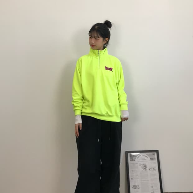 Betty Boop Neon Half Zip Sweatshirt