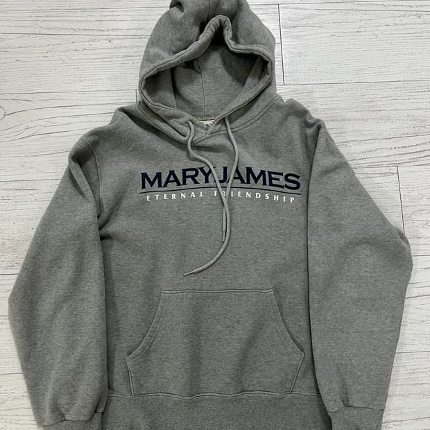MARY JAMES 기모 후드티 그레이