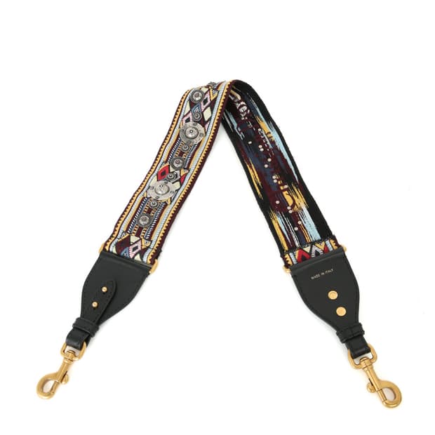 디올 스트랩 멀티컬러 자수 메달리언 보헤미안 레인보우 숄더