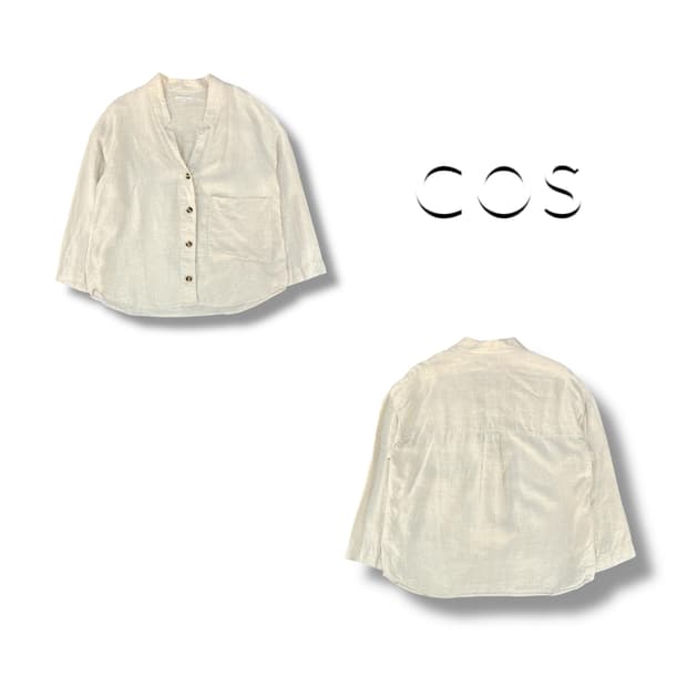  코스 린넨 논카라 자켓 y12808