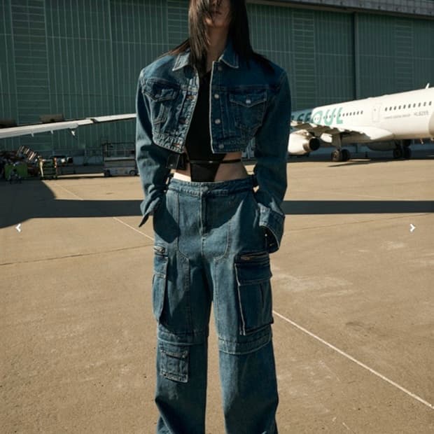 (미시착) Juun.J 준지 22fw 크롭 데님자켓