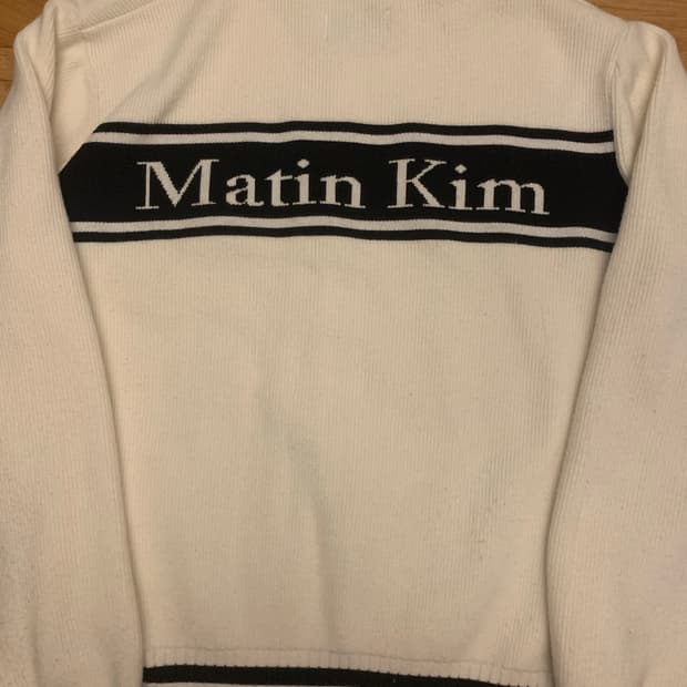 마뗑킴 니트집업 white (L사이즈)