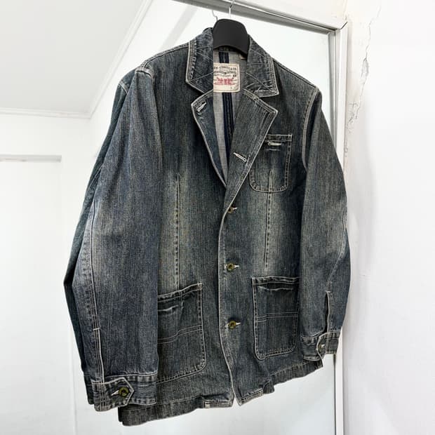 리바이스 워시드 데님 워크 블레이저 자켓