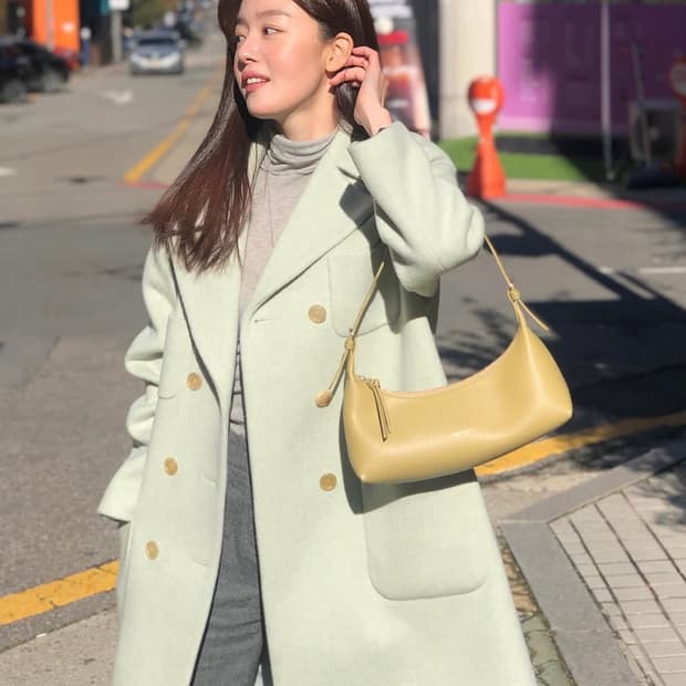 [s] 유어네임히얼 정성이 코트 민트 [한선화, 주지아 착용]