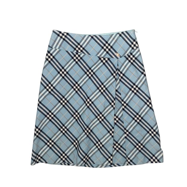 Baby Blue Check Skirt