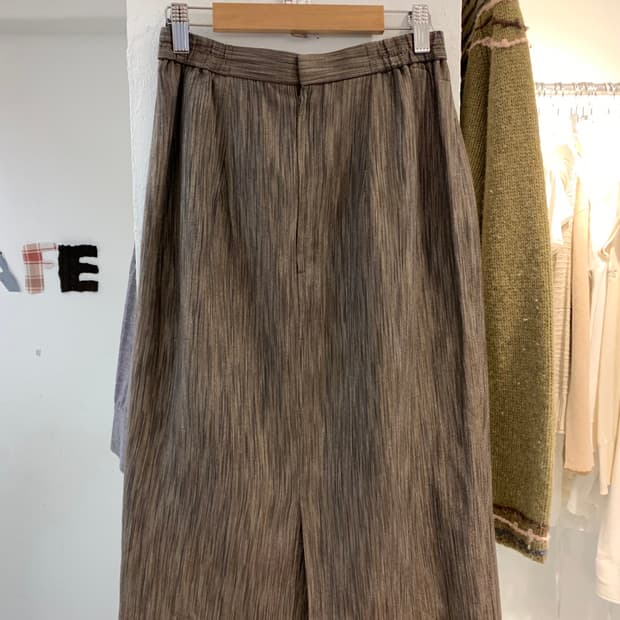 Sand brown midi skirt