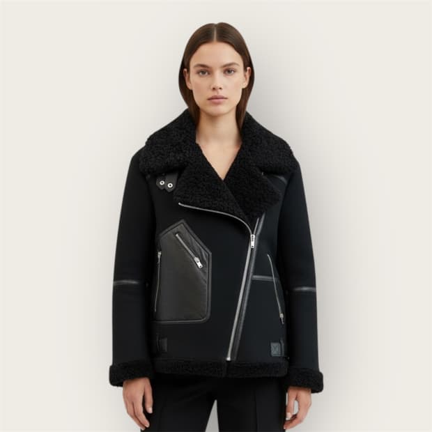 .82/ 시스템 리얼레더 무스탕 패딩 코트