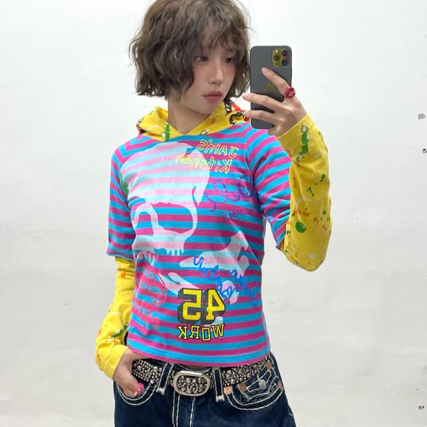 Jam Skull Headset Stripe Hoodie 