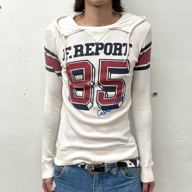 85 Retro Waffle Hoodie Long Sleeve