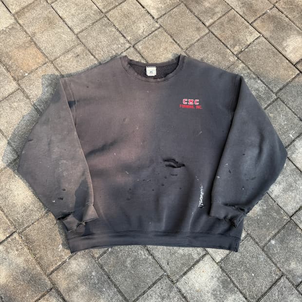 90s 리 하드 디스트로이드 스웻셔츠 2XL