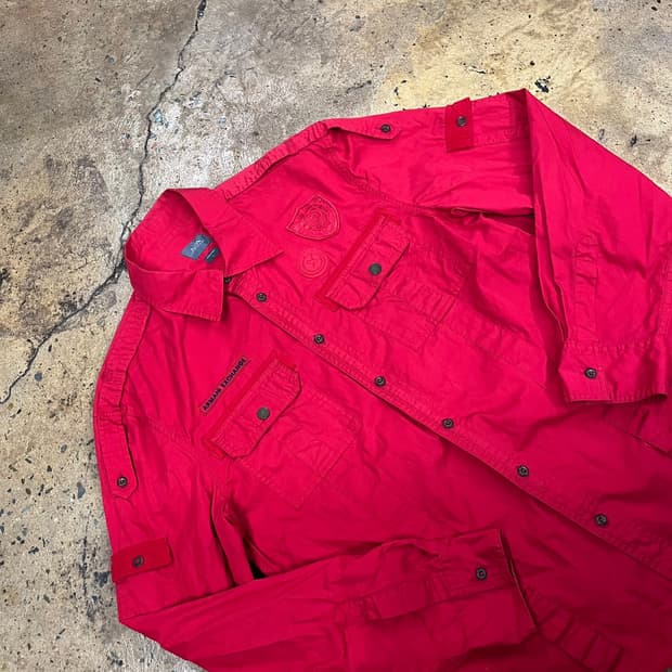 [정품/L] 아르마니 익스체인지 레드 셔츠 남방 b19