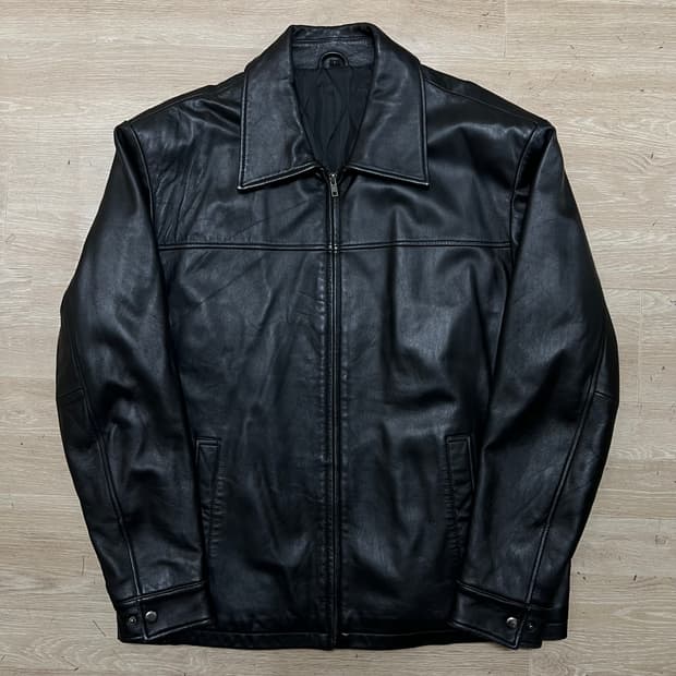 레더 싱글 라이더 집업 가죽자켓 [블랙] L/100