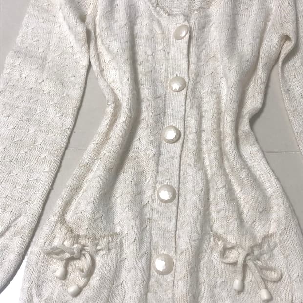 히메갸루 라떼갸루 빈티지 가디건 모리걸 갸루 리즈리사 엑시즈팜 지뢰계