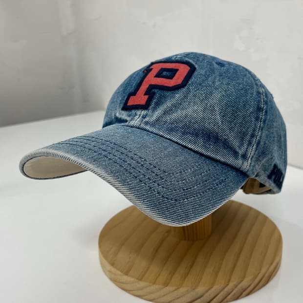 90's 폴로 스포츠 레터맨 P 데님 볼캡 모자