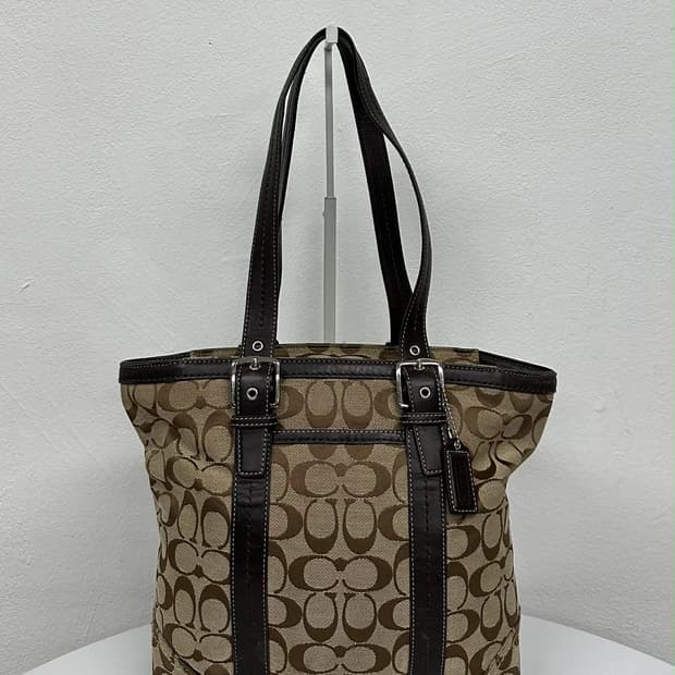 코치 시그니처 자카드 빈티지 숄더 & 토트백