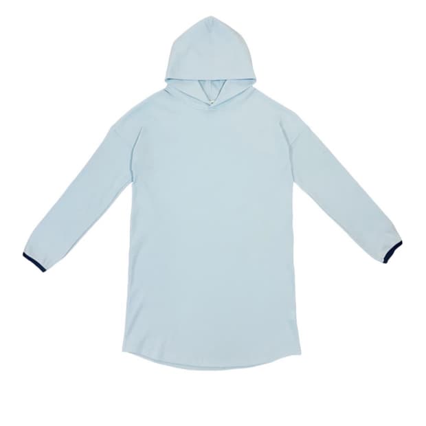 지초이 24-005 RIBBED HOODIE (PALE BLUE)