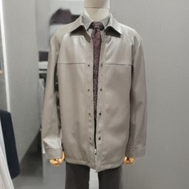 [100]지이크 셔츠형 양가죽 자켓