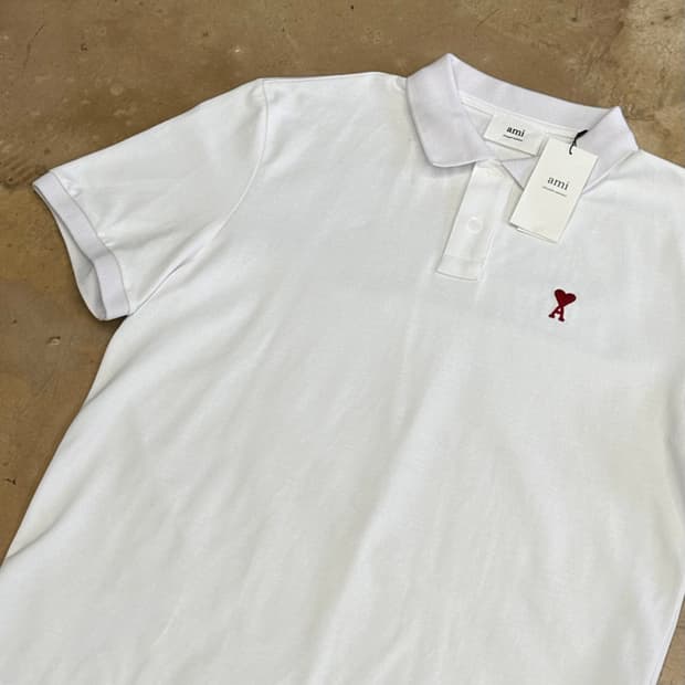XL 아미 새상품 화이트 카라 반팔티