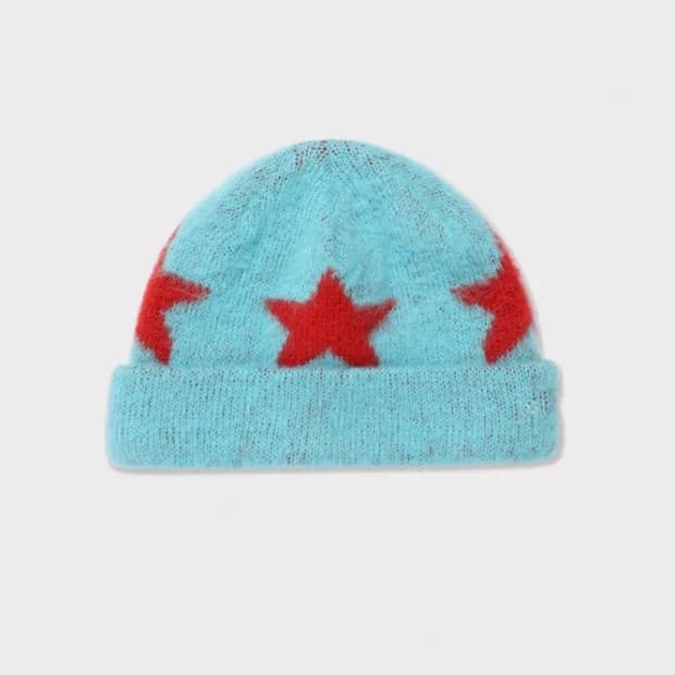 이스트쿤스트 비니 stars hairy cuff beanie mint