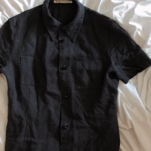 코튼 카라 미디 원피스