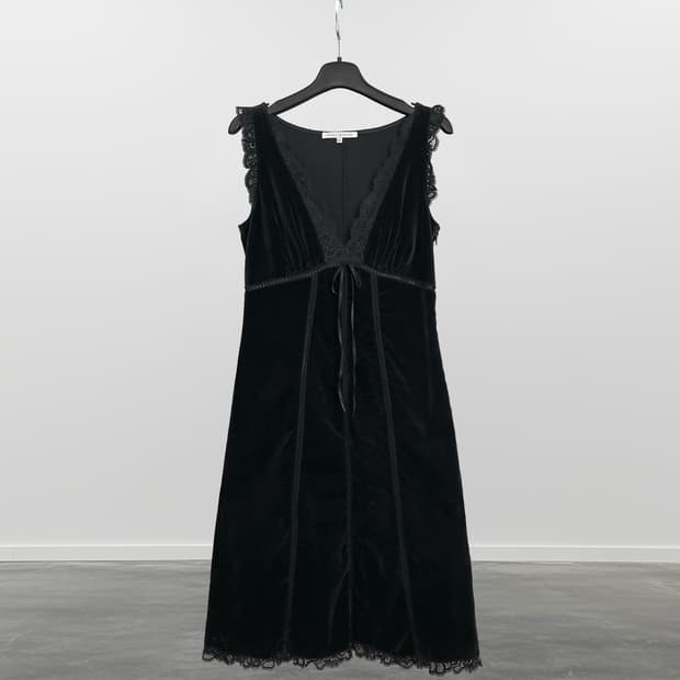 REBECCA TAYLOR 벨벳 나시 원피스