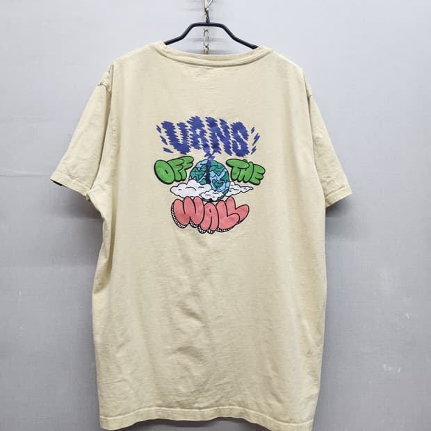 반스 오프더월 지구본 백 프린팅 반팔티 XL(XL) 남여공용