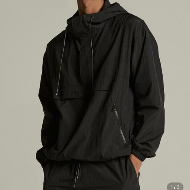 맥우드건 아노락 5205 바람막이 블랙 점퍼 S