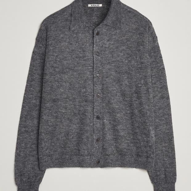 오라리 24aw 키드모헤어 셔츠 가디건