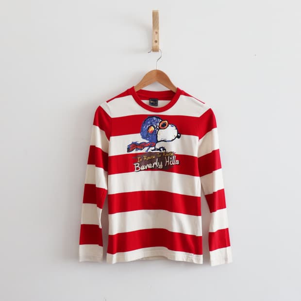  NII Snoopy stripe t shirt (착용컷)