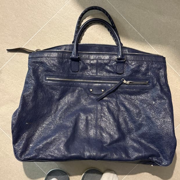 발렌시아가 모터백 라지 네이비