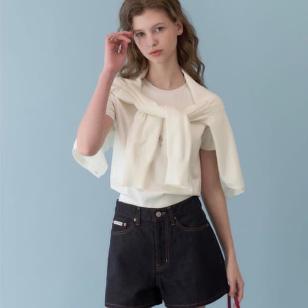 포유온 수이 데님쇼츠 Sui denim shorts (40)