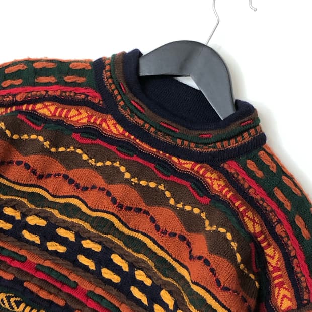 Coogi 쿠지 퓨어 울 케이블 니트 