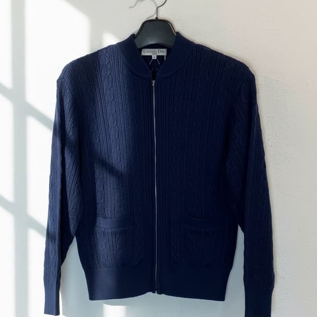 크리스찬 디올 스포츠 케이블 니트 집업 가디건