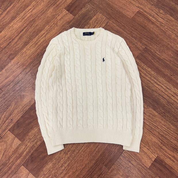 S(100) 폴로 랄프로렌 케이블 니트 코튼 스웨터