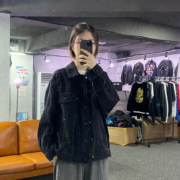 아디다스 x 크세냐 투포켓 흑청 자켓 B2268