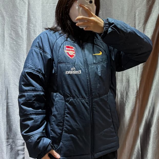 Xs 나이키 Arsenal 네이비 패딩 자켓