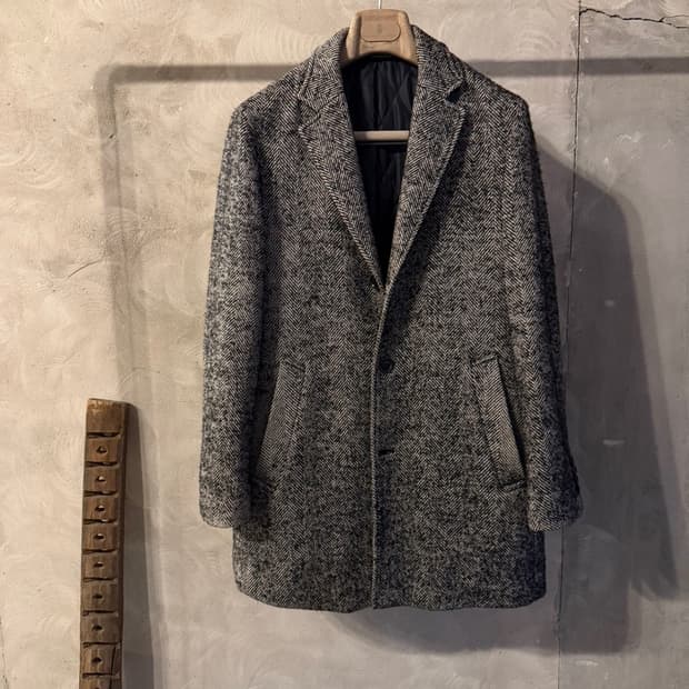 헨리코튼 트위드 탑코트 100
