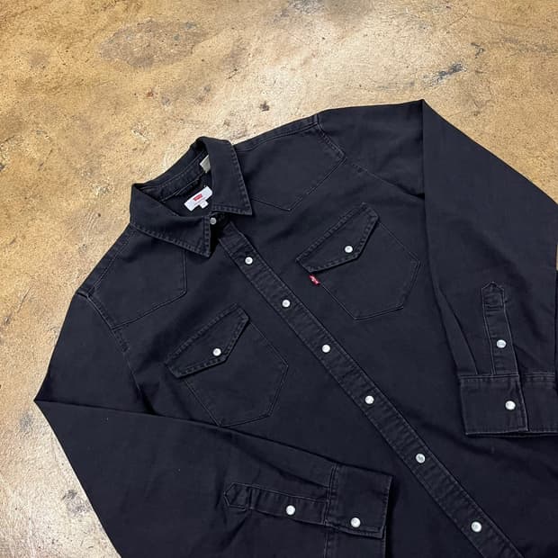 [정품/L] 리바이스 블랙 웨스턴 셔츠 b8