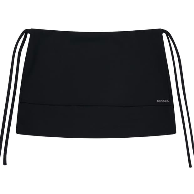 코이세이오 ribbon double skirt black