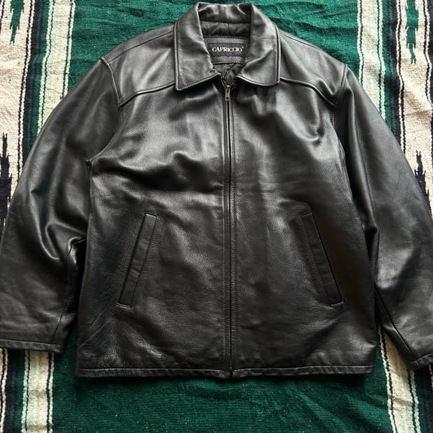 Vintage cow hide leather jacket