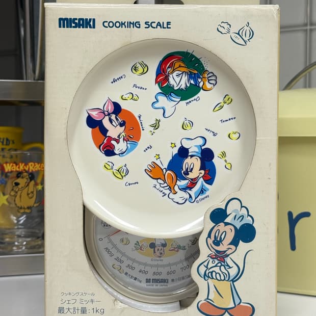 빈티지 디즈니 요리사미키 셰프미키 계량기 저울 정품
