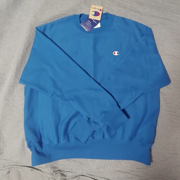 챔피온 리버스위브 블루택 스웨트