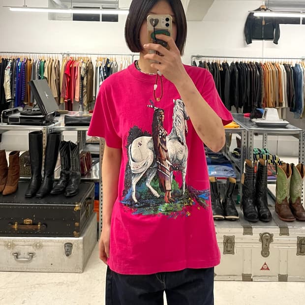 90년대 네이티브 아메리칸 티셔츠