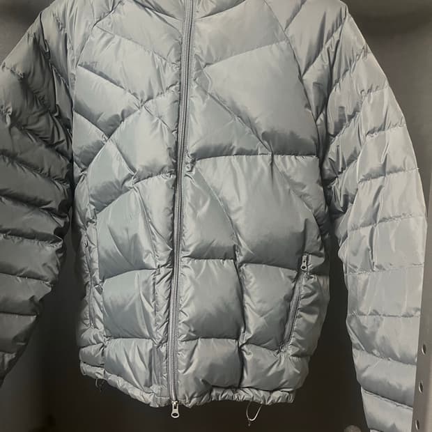 해칭룸 웹 구스다운 푸퍼자켓 블루 그레이