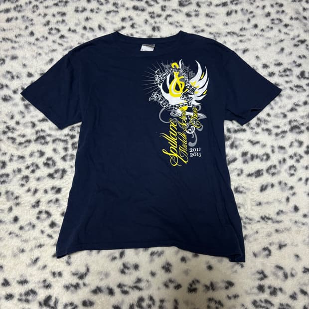 “Unknown” Y2K Mood Print Navy Tee