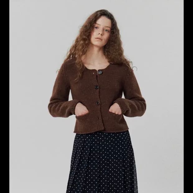 lo61 audrey cardigan 오드리 가디건 브라운