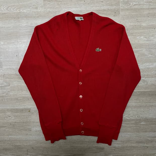 라코스테 슈미즈 빈티지 자수 로고 가디건 [레드] 16세
